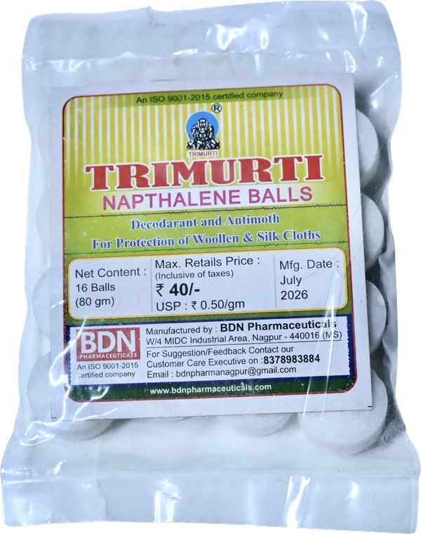Trimurti naphthalene balls pack