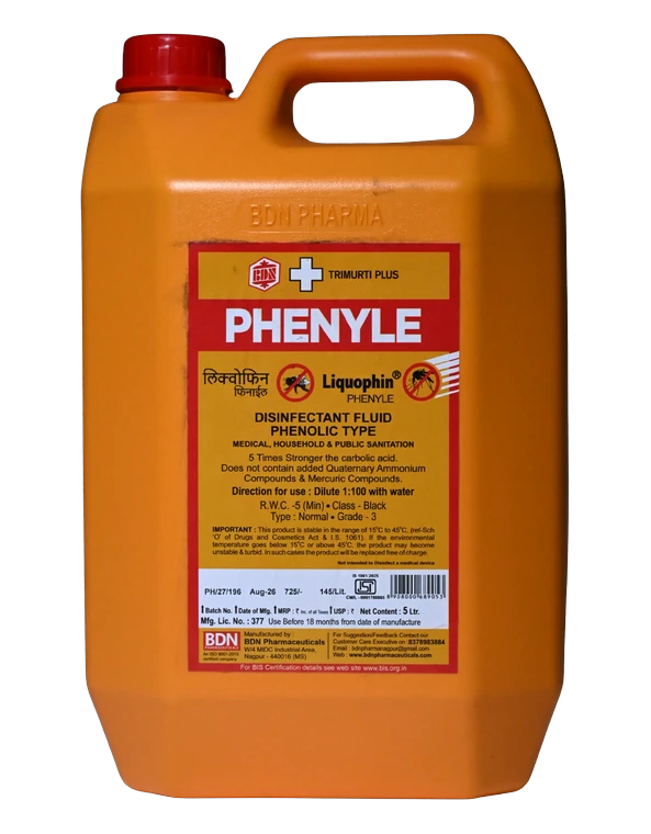 Liquophin Phenyle, five litre can