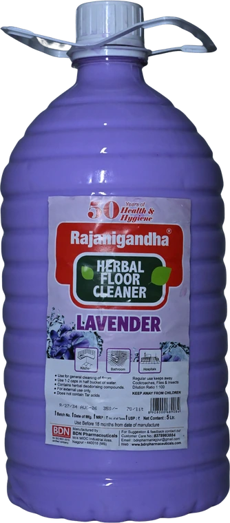 Rajanigandha Herbal Floor Cleaner five litre bottle, Lavender